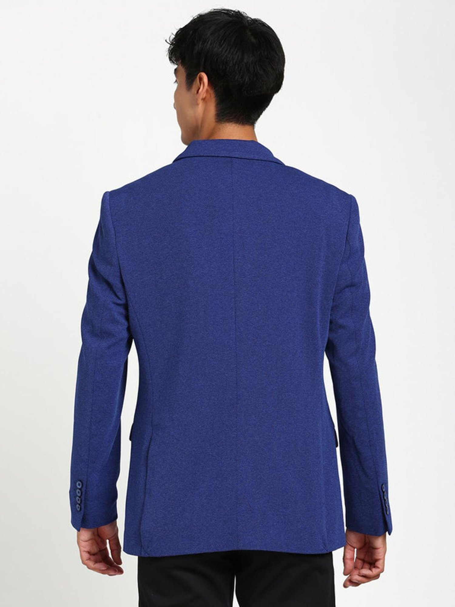 Turtle Mid Blue Slim Fit Blazer