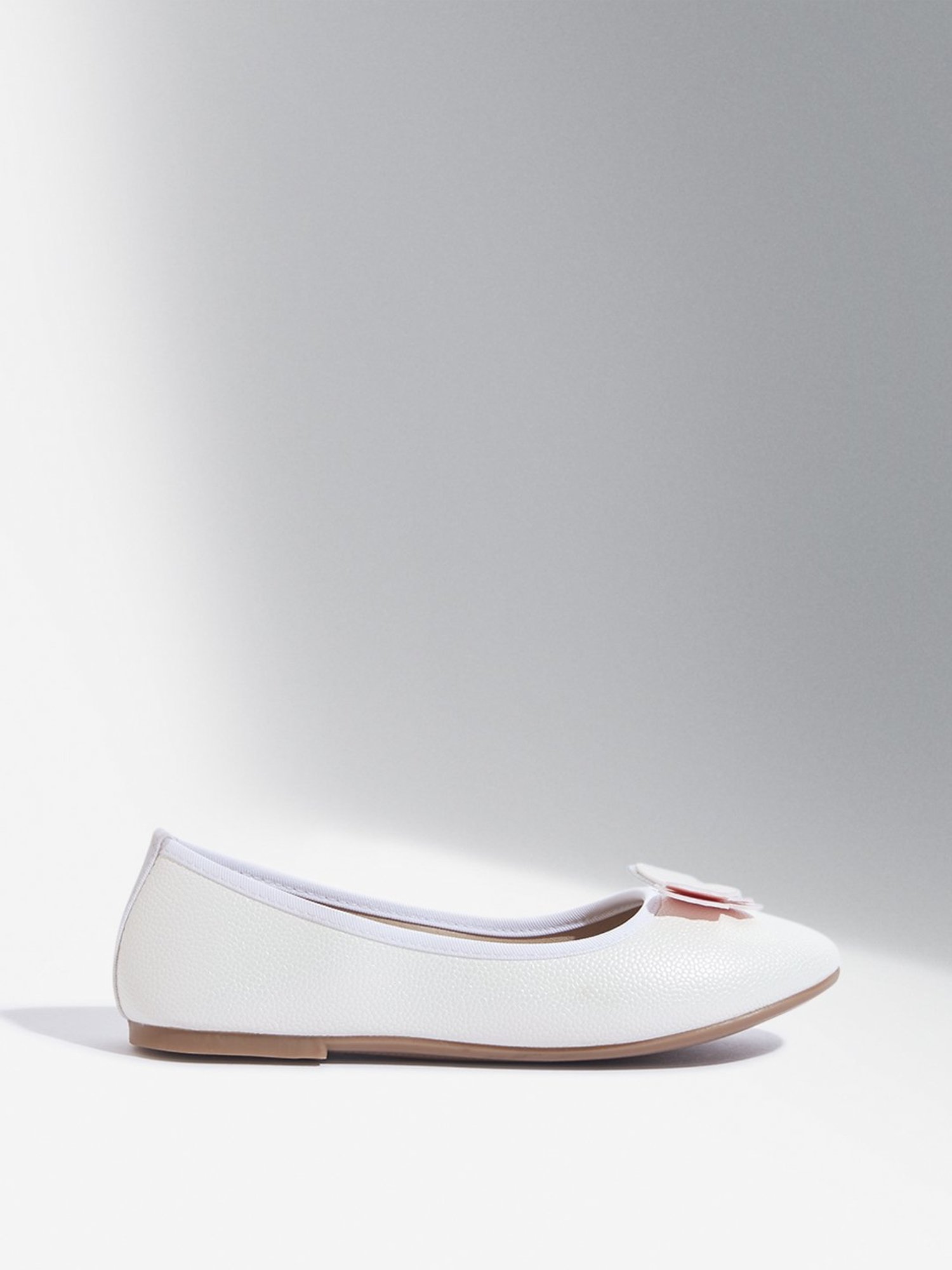 Yellow by Westside White Butterfly Applique Ballerina