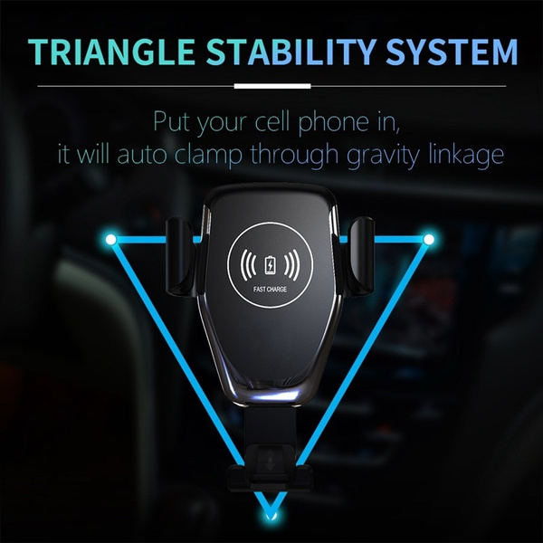 Car Gravity Mount Qi Wireless Charger for iPhone X 8 Plus iPhone XS Plus Air Vent Phone Holder Smart Wireless Fast Charging for Samsung Galaxy S9 S9 Plus S8 S7 S6 Note 9 Note 8 and Most 4.0&rdquo;-6.5&ldquo; Cell