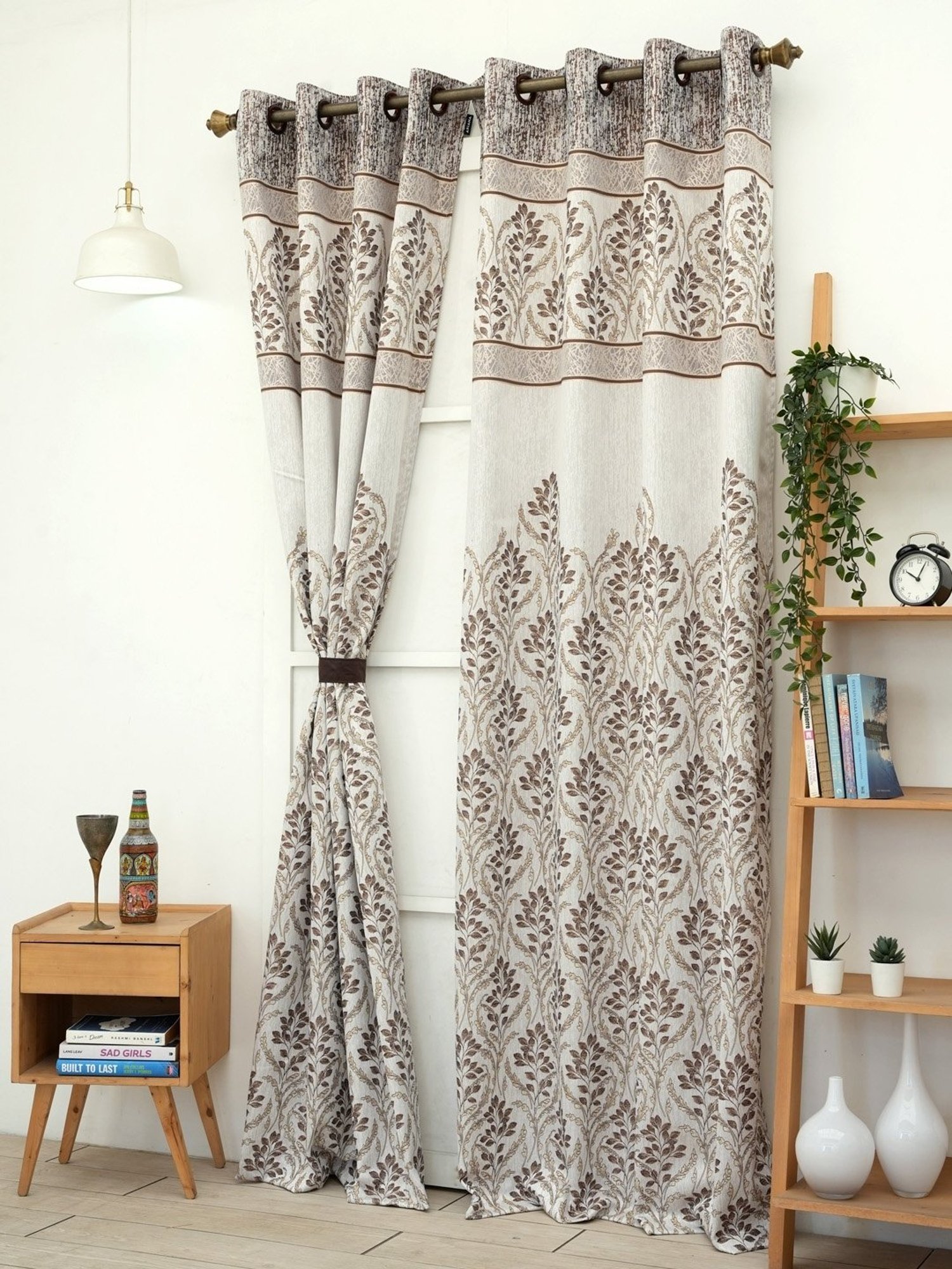 Ariana Small Panel Grey Polyester 5 ft Window Curtain