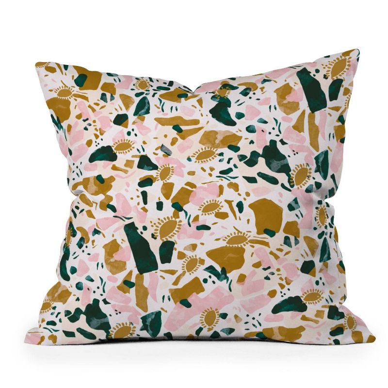 16"x16" Marta Barragan Camarasa Boho Terrazzo Square Throw Pillow - Deny Designs