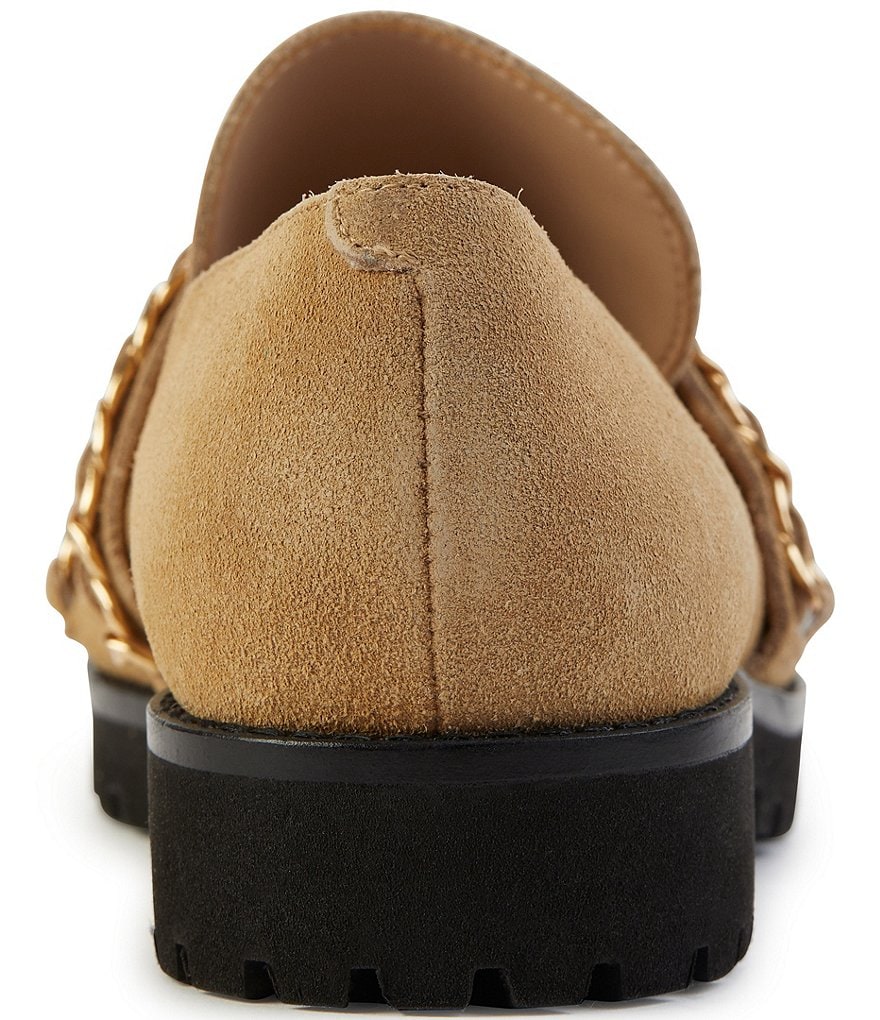 KARL LAGERFELD PARIS Irene Suede Chain Slip Ons