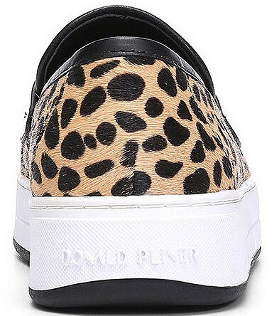 Donald Pliner Richie Cheetah Print Calf Hair Sneaker Loafers