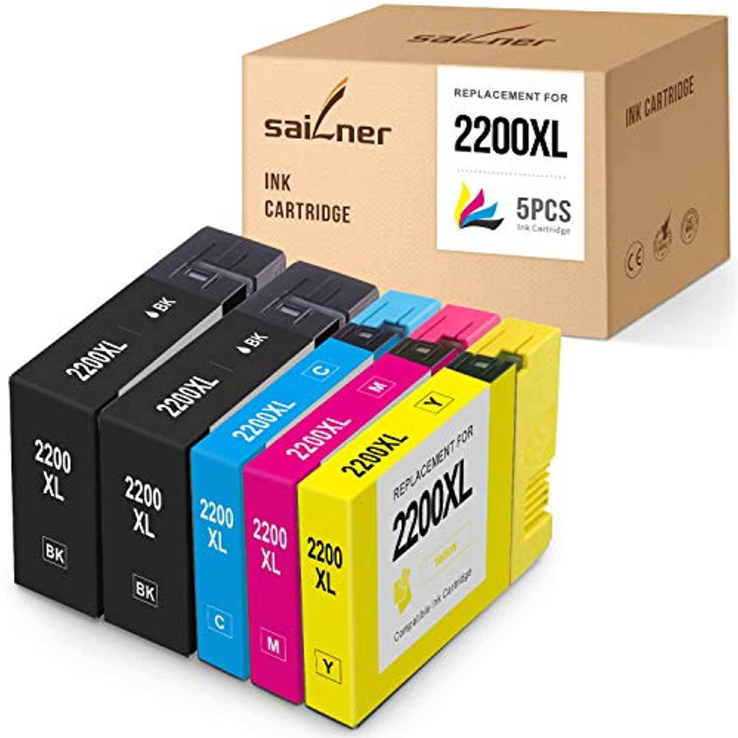 sailner compatible ink cartridge replacement for canon 2200xl pgi-2200xl 2200 xl use with maxify mb5420 mb5120 ib4120 ib4020 mb