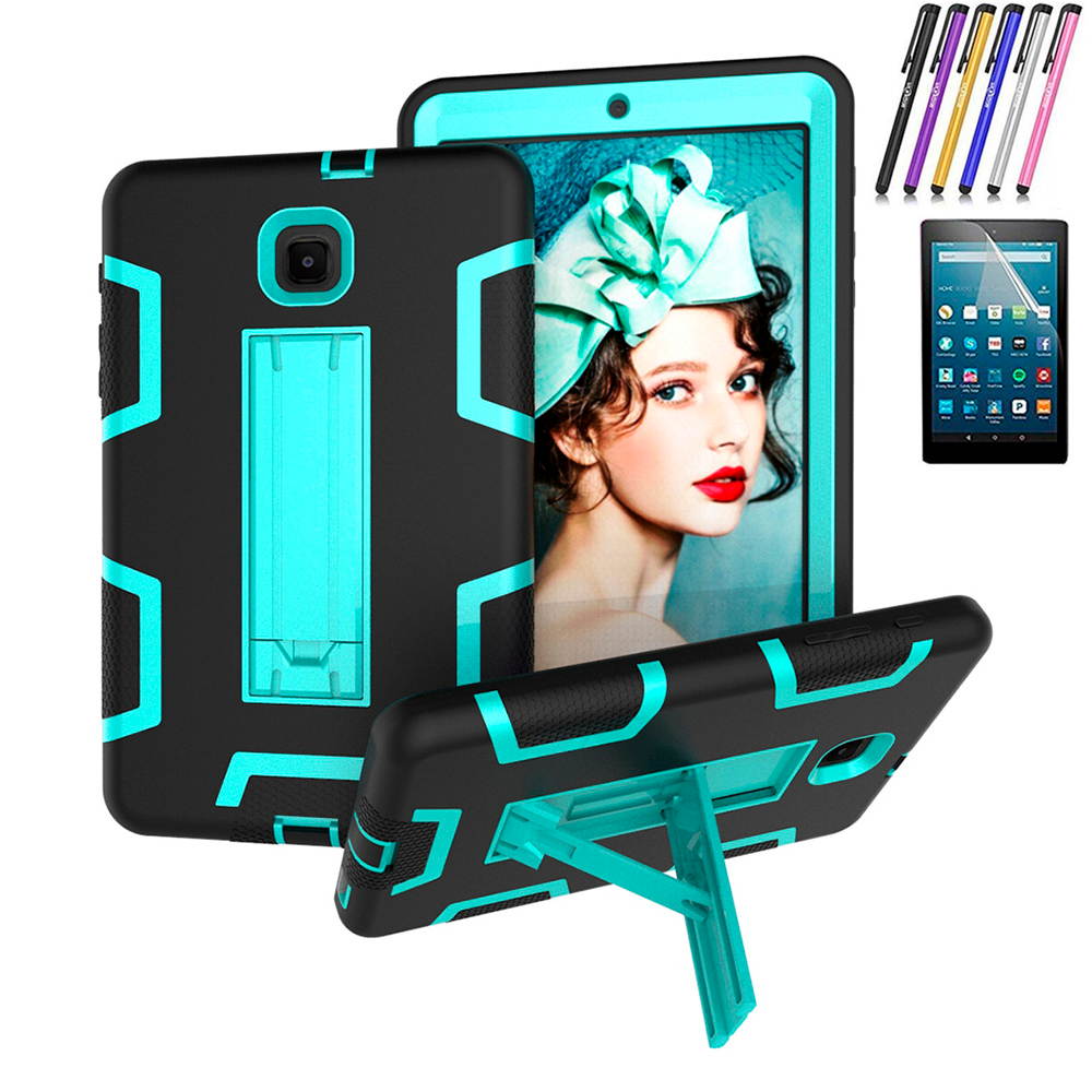 Mignova Case for Galaxy Tab A 8.0 Case 2018,Three Layer Shockproof Armor Defender Full-Body Rugged Protective Case Cover with Stand for Samsung Galaxy Tab A 8.0 2018 SM-T387/T387v