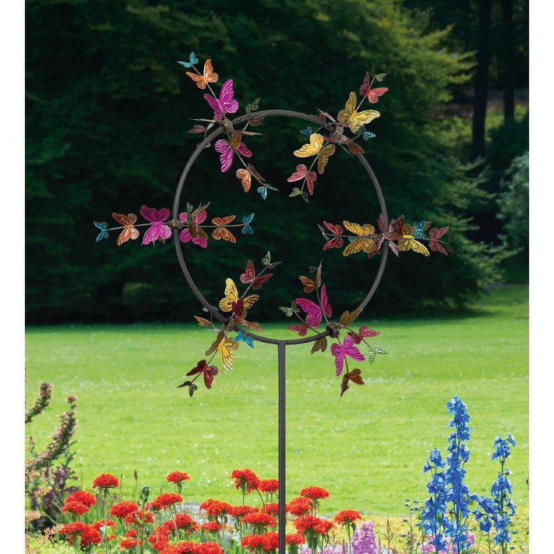 Home & Garden 64.0" Butterfly Vortex Wind Spinner Yard Decor Regal Art & Gift  -  Wind Spinners