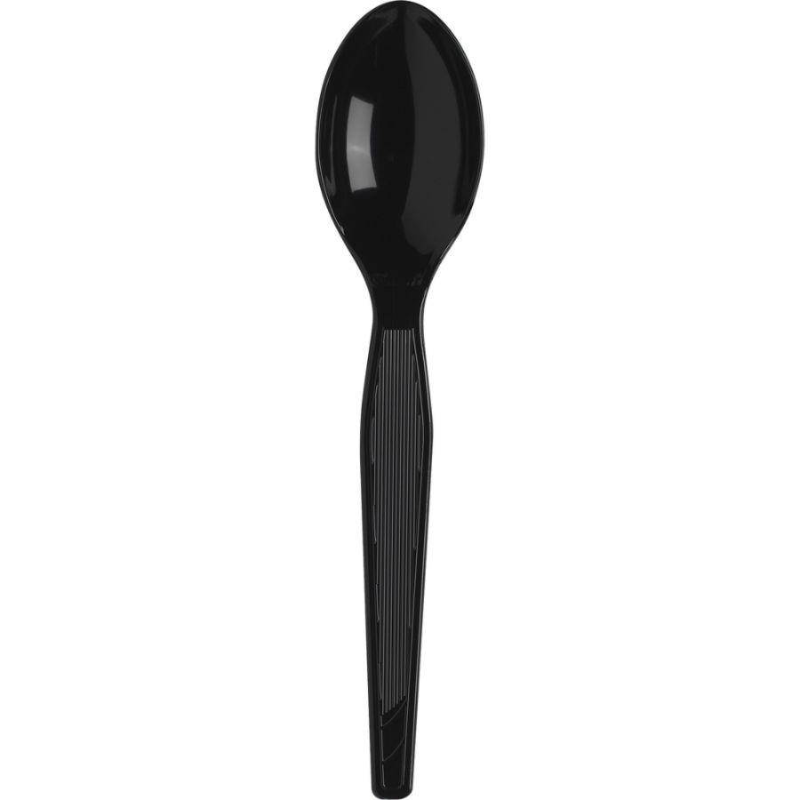 Dixie Foods DXETH517 Plastic Teaspoon- Heavyweight- 1000-CT- Black