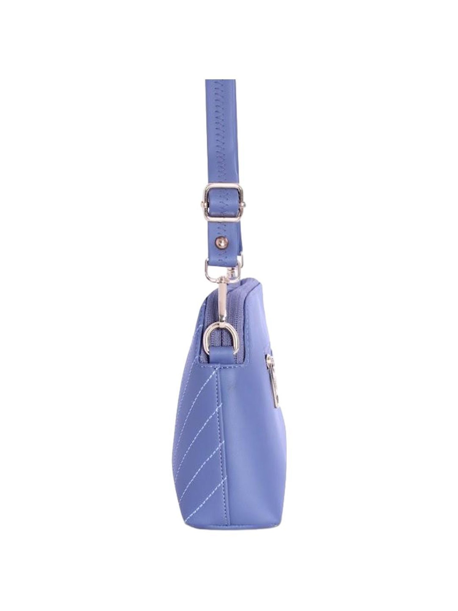 THE HOLISTIK Gorgeous Sky Blue Solid Medium Sling Handbag