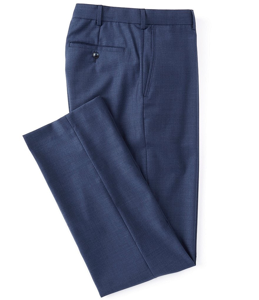 Roundtree & Yorke TravelSmart Ultimate Comfort Easy Care Wool Blend Flat Front Dress Pants