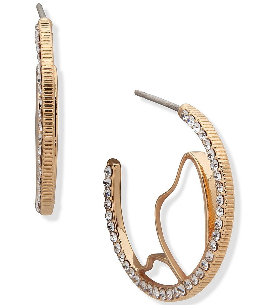 Lonna & Lilly Butterfly C Hoop Earrings