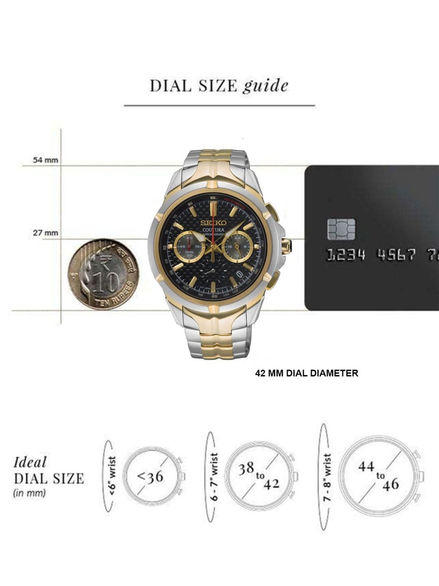 Seiko SSB434P9 Coutura Chronograph Watch for Men