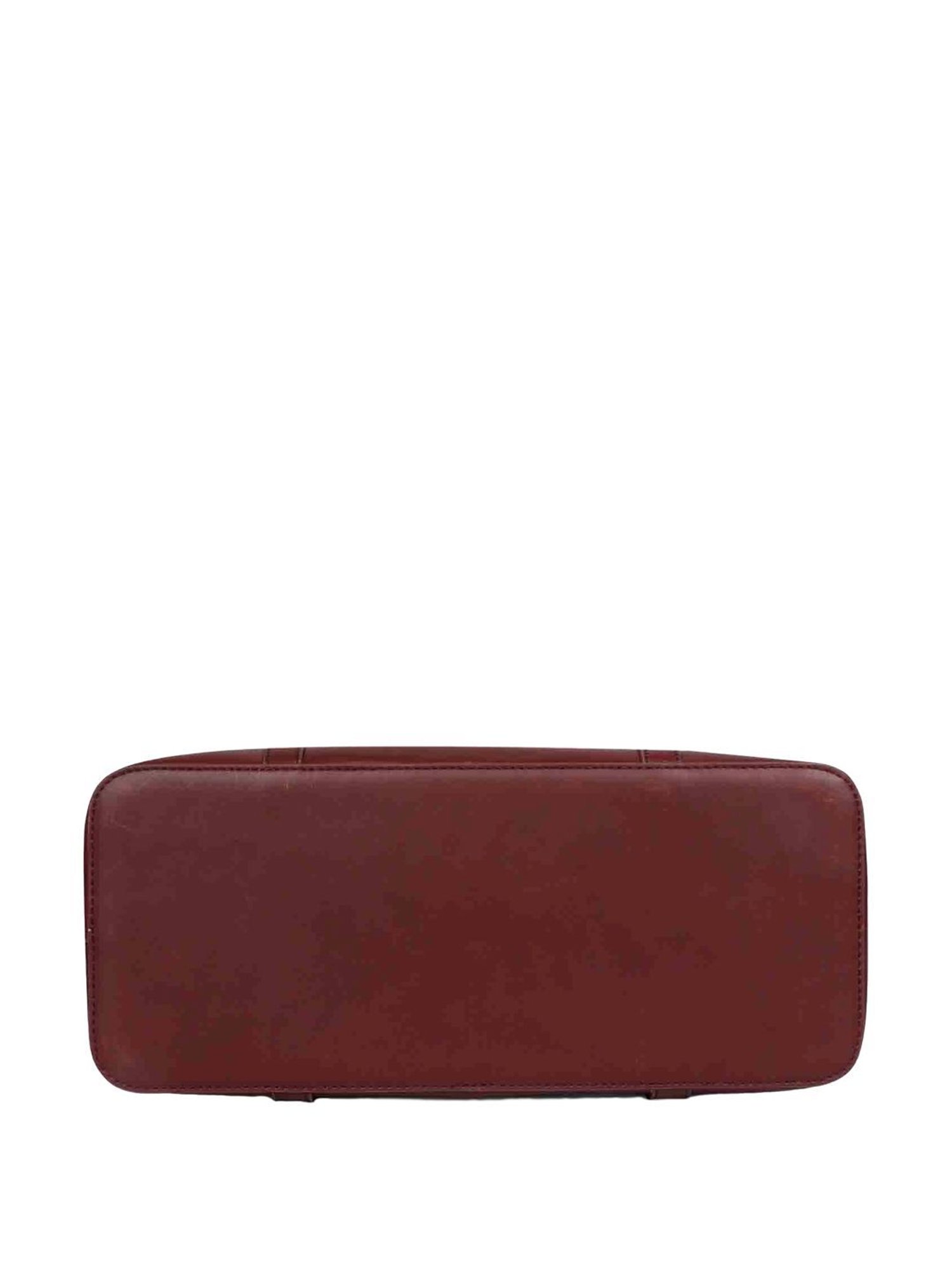 Saint G Maroon Solid Medium Shoulder Handbag