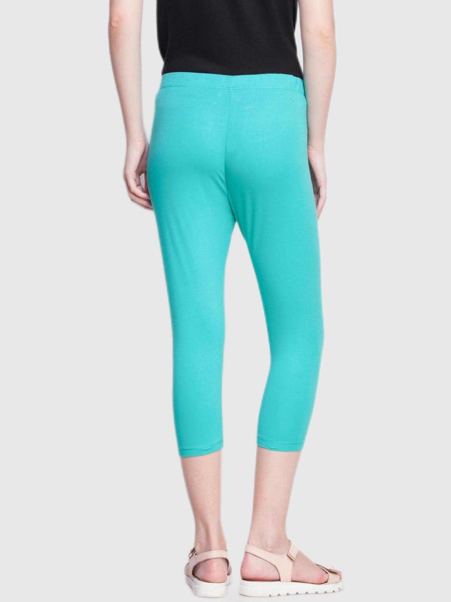 Dollar Missy Turquoise Skinny Fit Capris
