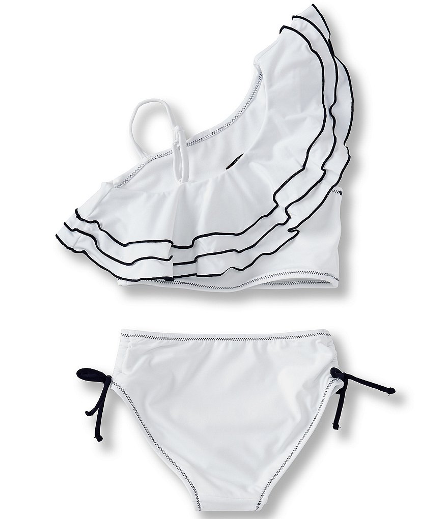 Habitual Big Girls 7-16 Ruffled-Off-The-Shoulder Tankini Top & Hipster Two-Piece Swimsuit