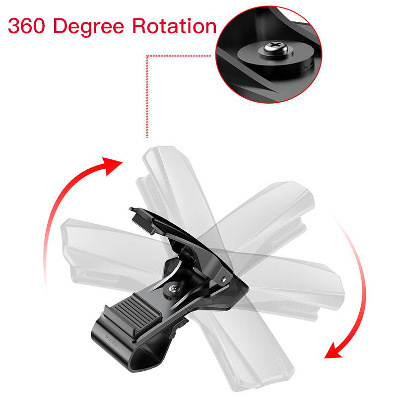 Baseus Dashboard Car Holder for iPhone Samsung Phone Grip 360 Degree Adjustable Clip Car Mount GPS Mobile Phone Holder Stand