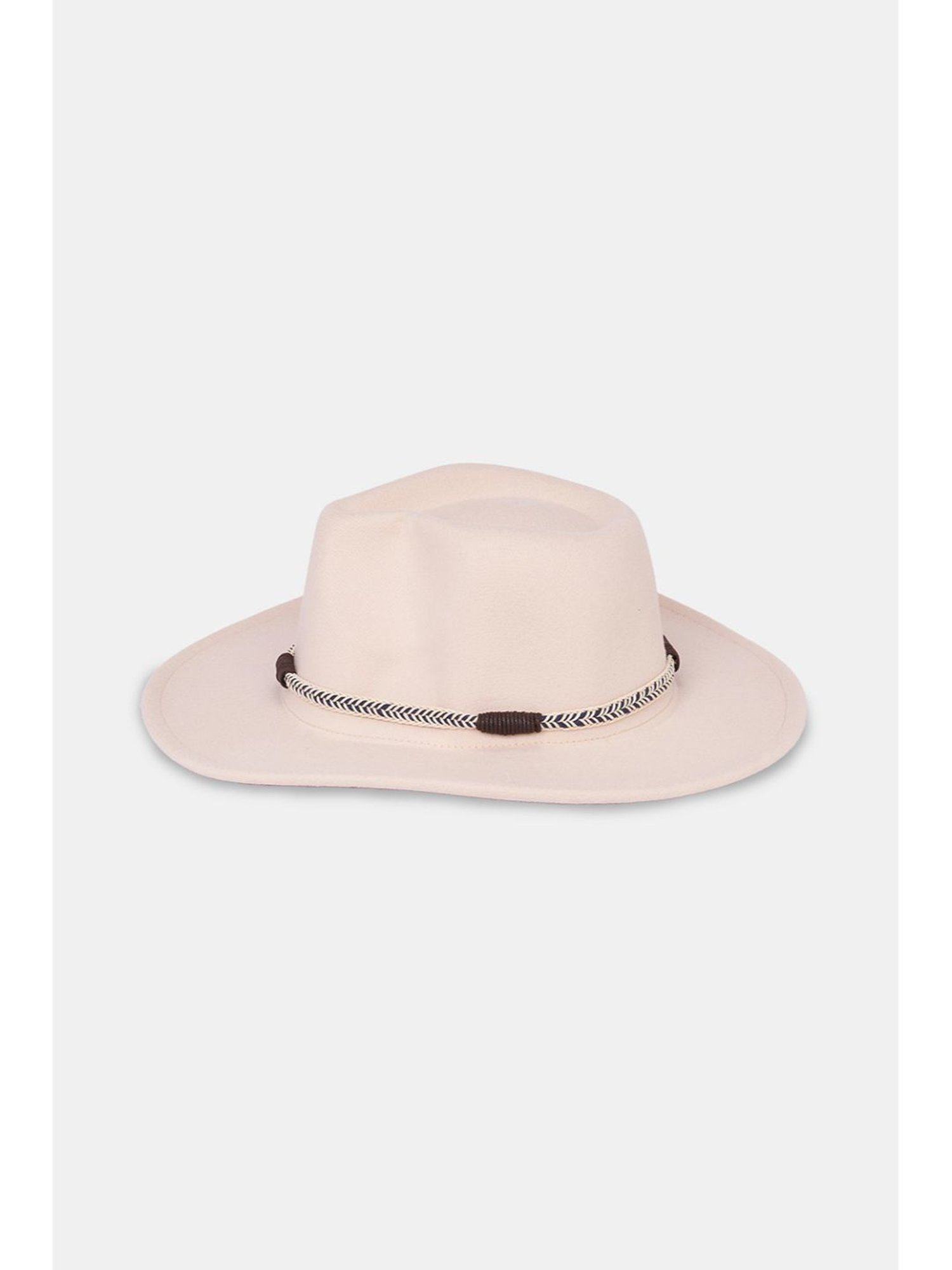 Forever Glam by Pantaloons Beige Solid Brick Hat
