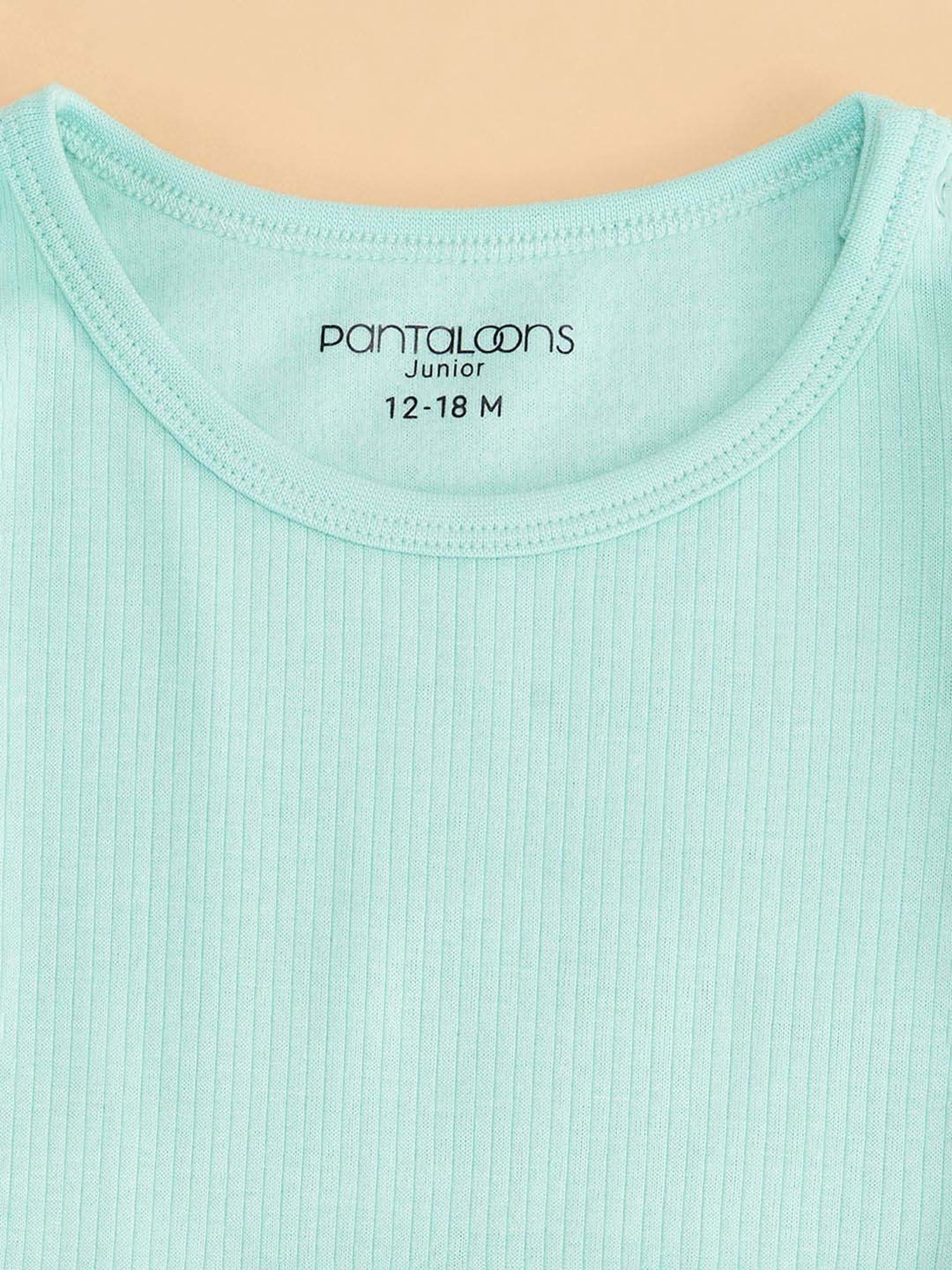 Pantaloons Baby Kids Mint Green Regular Fit Full Sleeves Thermal Set
