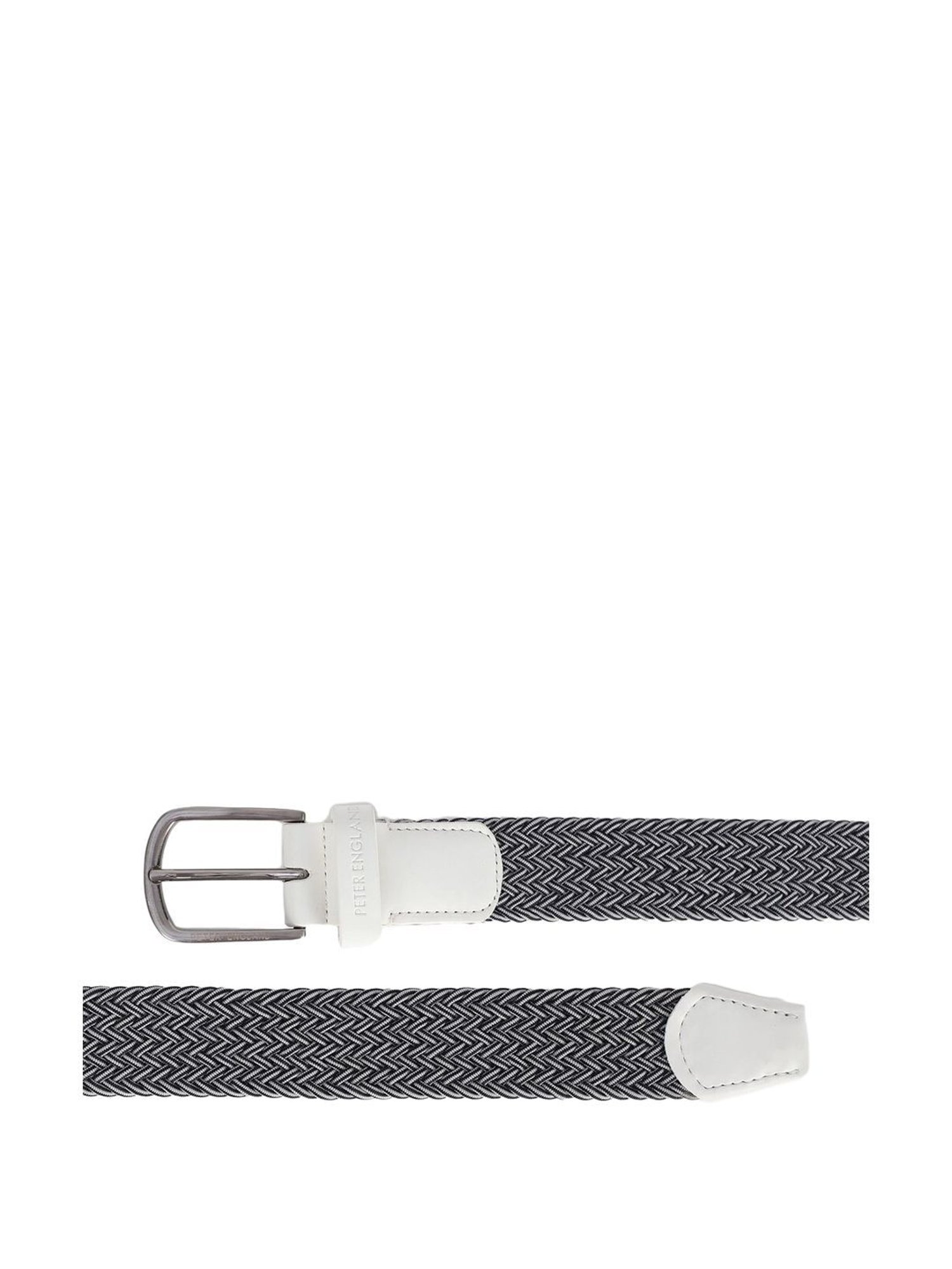 Peter England Black Leather Waist Belt For Men