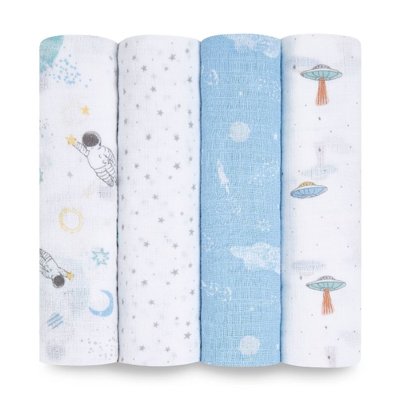aden + anais Swaddles Space Explorers - 4pk