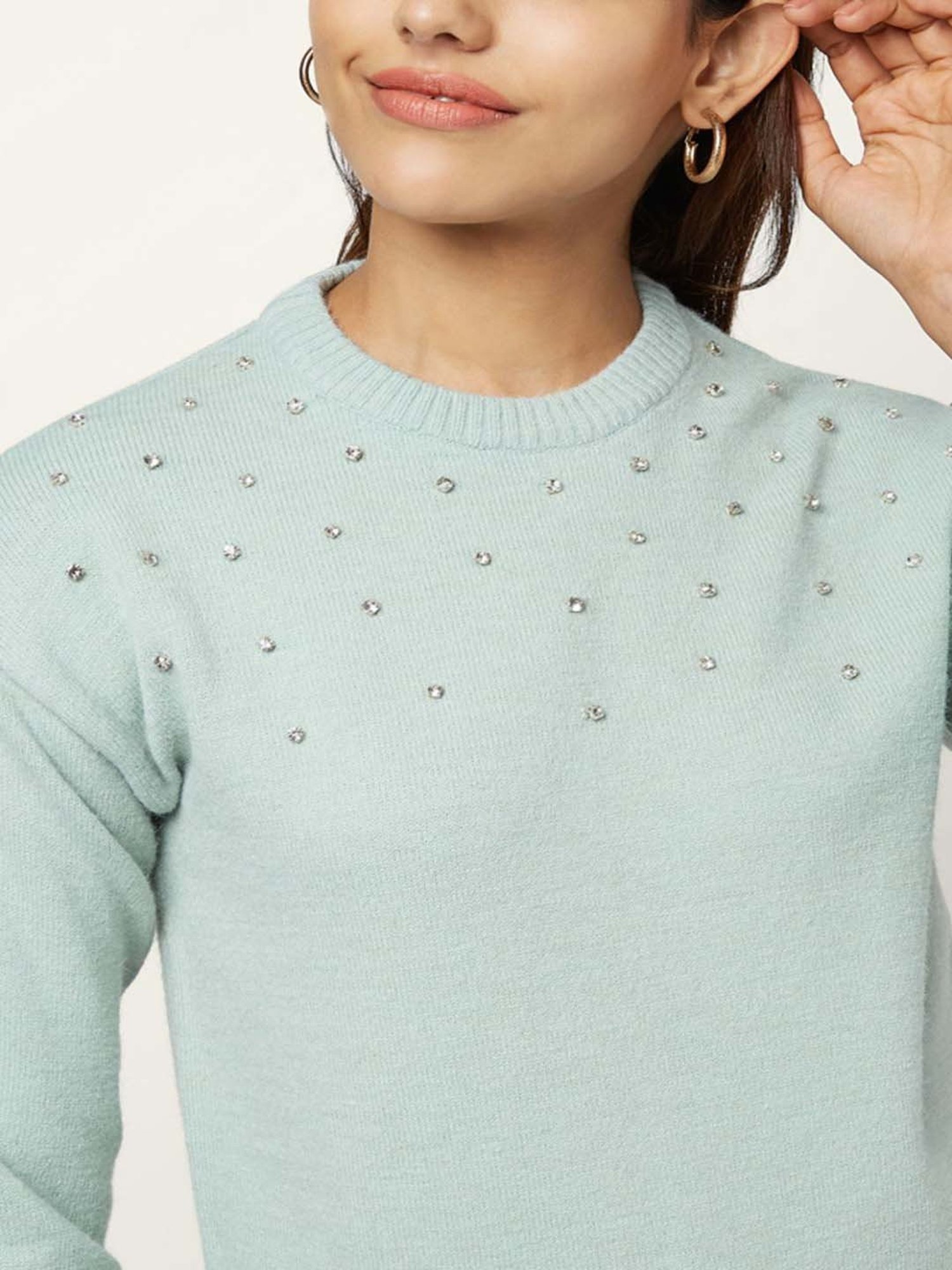 Honey by Pantaloons Green Embellished Sweater