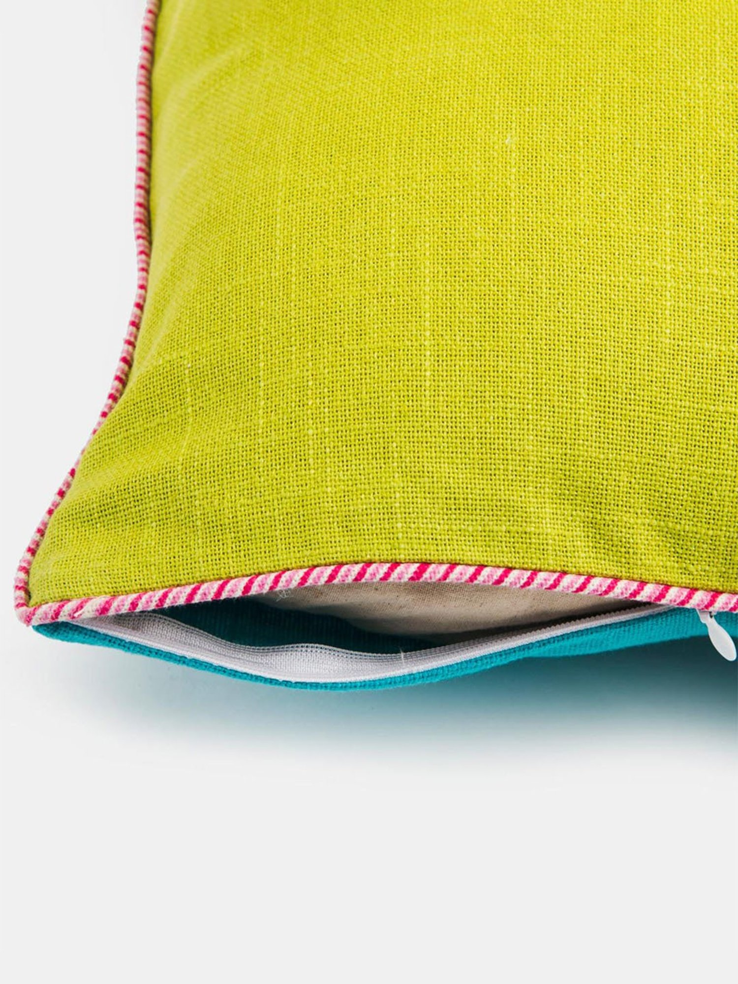 Fabindia Green Cotton 48 TC 230 GSM Rasika Cushion Cover