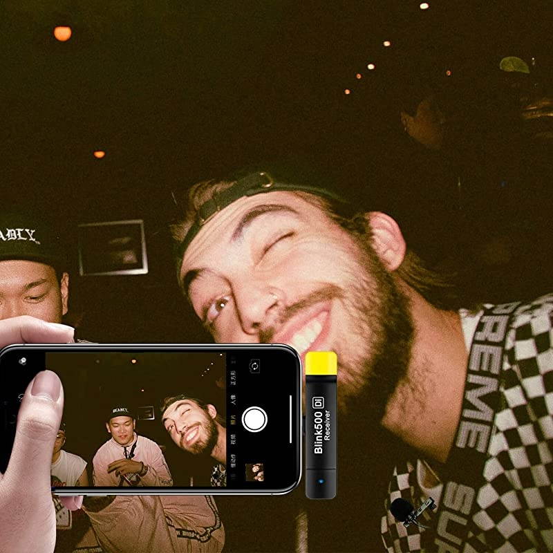 24GHz Wireless Microphone System for iOS Device Blink500 B3 DualChannel Lavalier Mic with MFi Certified Apple Lightning Connector for iPhone iOS Device for YouTube Facebook Live Vlogging