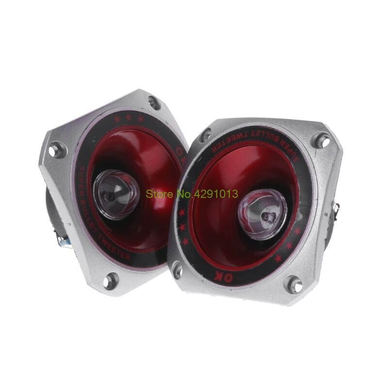 Lejiahong 2PCS Speaker Tweeter 3" Colorful Flashing Piezoelectric Loudspeaker Treble Head Driver