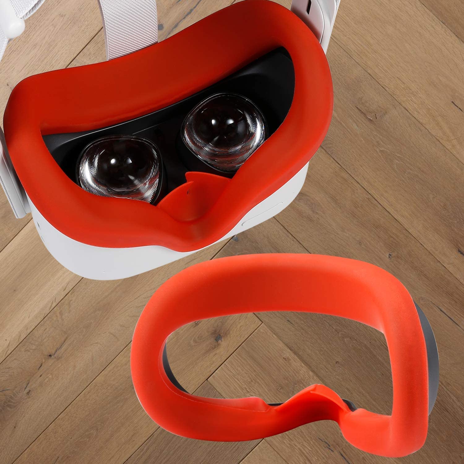 Newest VR Silicone Interfacial Cover for Oculus Quest 2 Face Protect Skin Sweatproof Lightproof Anti-Leakage