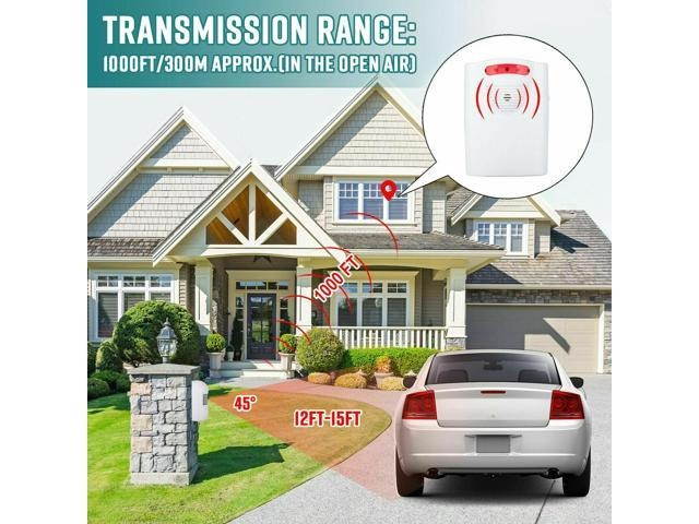 Wireless Driveway Alarm Infrared Motion Sensor Home Alert Security System IP44