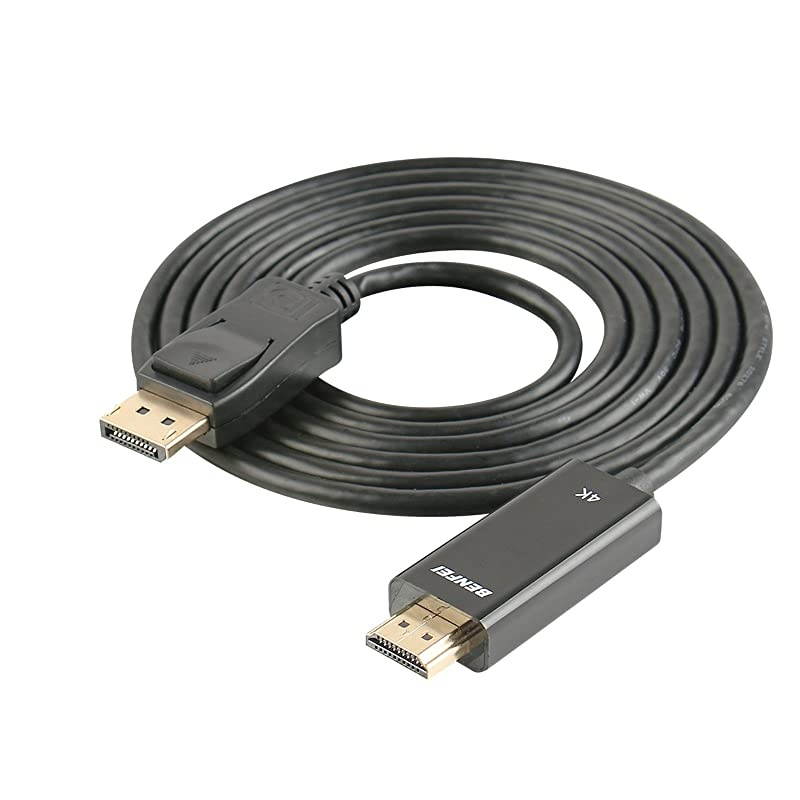 Displayport to HDMI  4K DP to HDMI 10 Feet Cable GoldPlated Cord Compatible for Lenovo Dell HP ASUS
