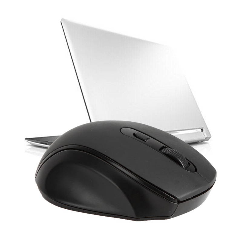 YR-907 Universal Ergonomic Wireless Mouse Portable 2.4G 1600DPI Optical Mouse with USB Receiver for PC Laptop Computer