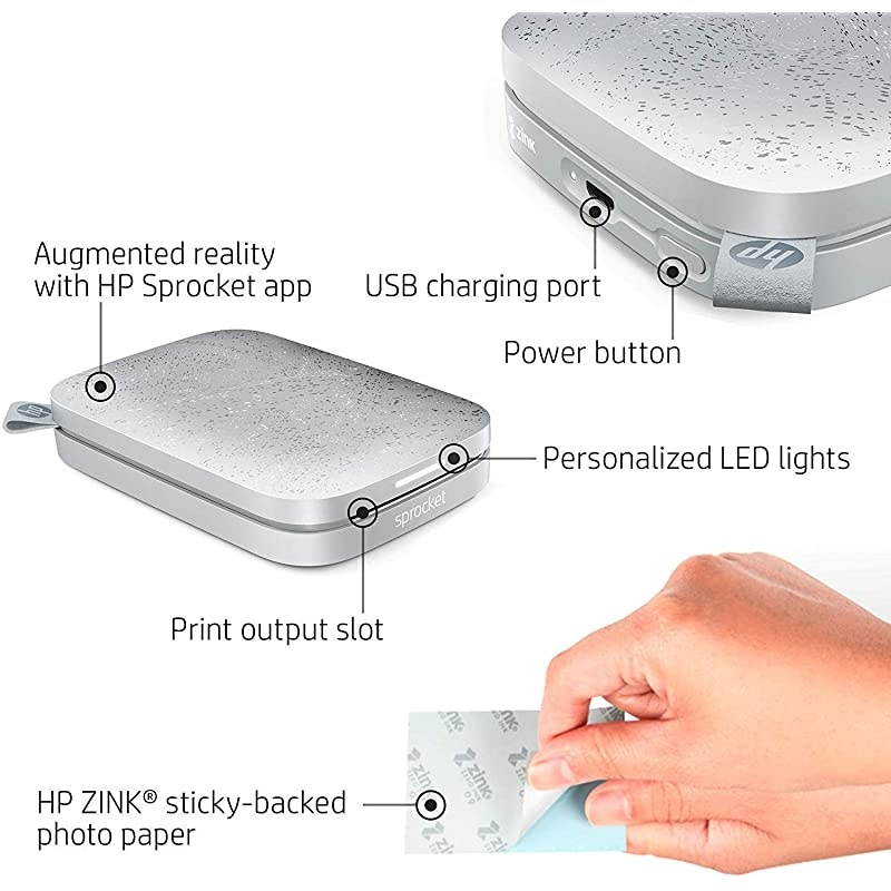 Sprocket Portable Photo Printer (2nd Edition) Bundle (Black) + 50 Prints