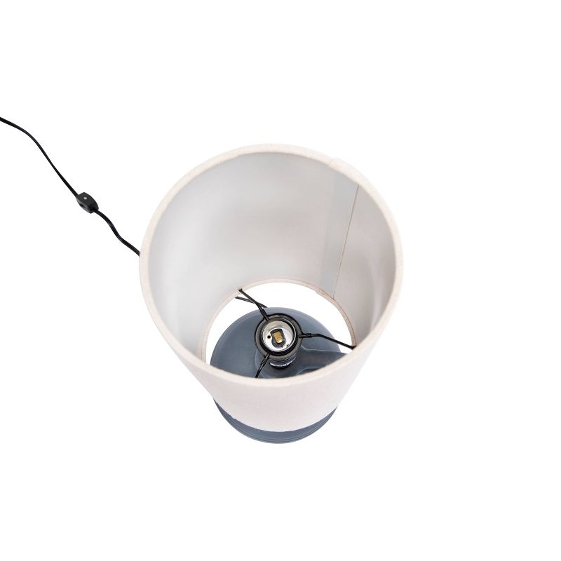 Terracotta Table Lamp with Cotton Shade Gray - 3R Studios