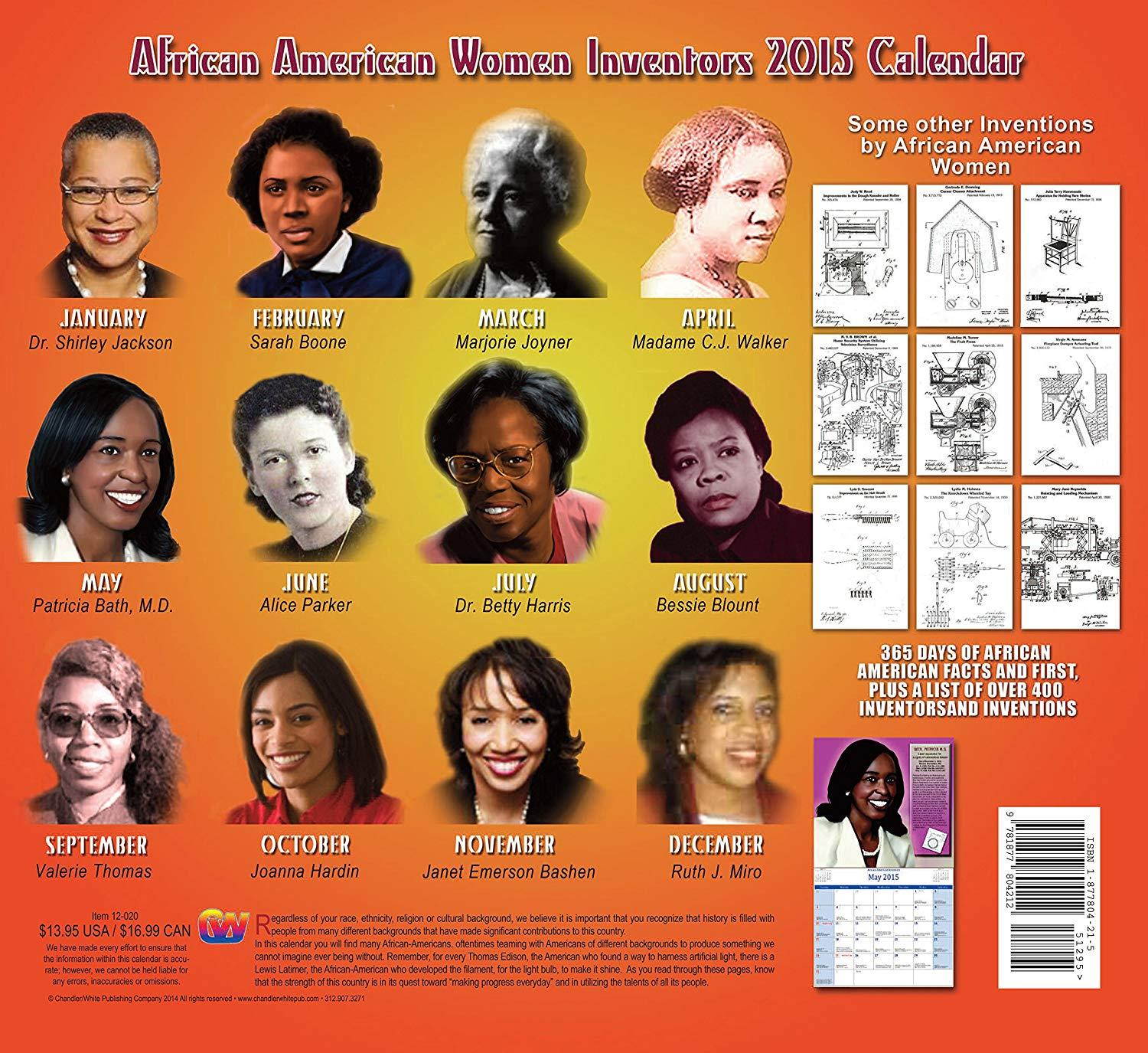 African American Women Inventors Calendar 2015