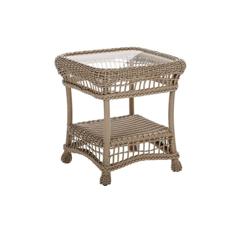 5pc Outdoor Conversation Set with Ottomans & End Table - W Unlimited