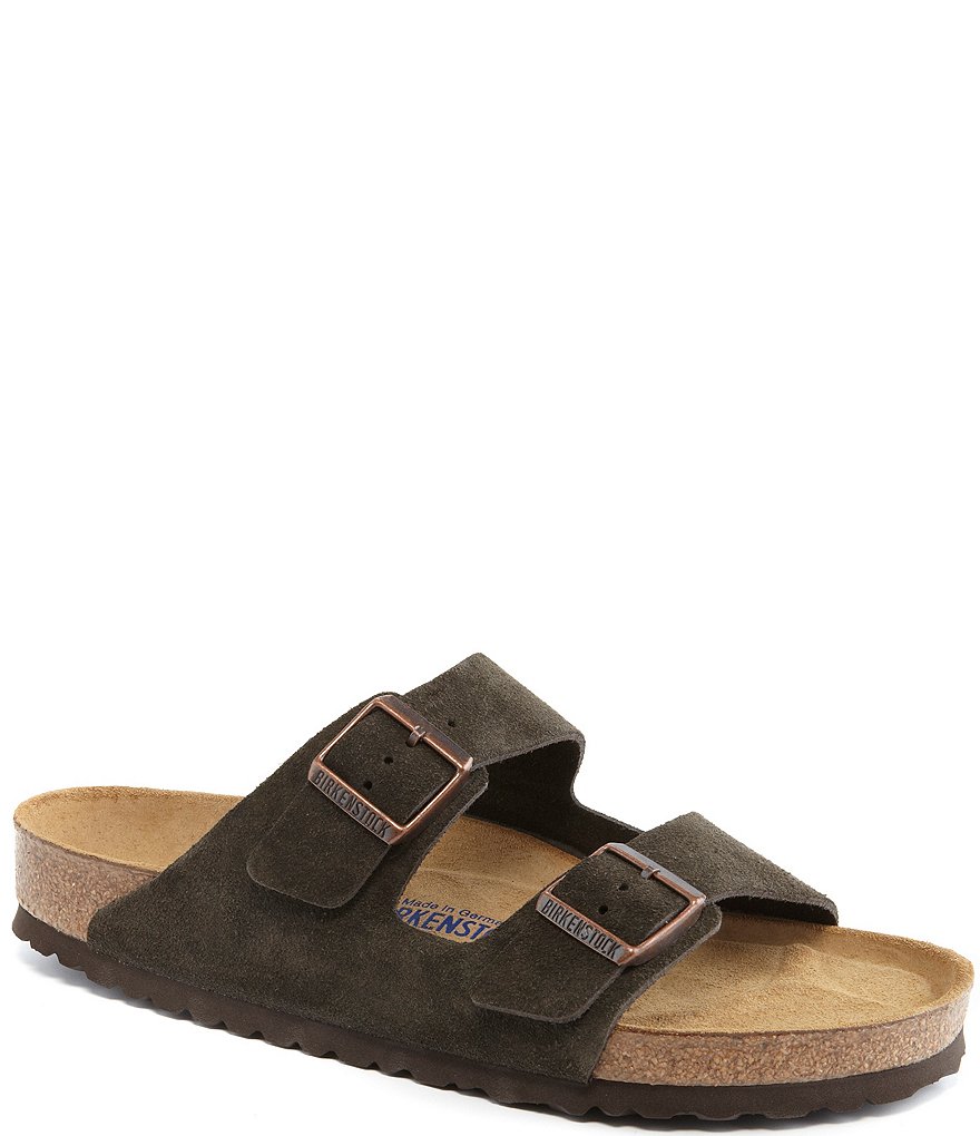 Birkenstock Arizona Men's Suede Double Banded Slip On Sandals