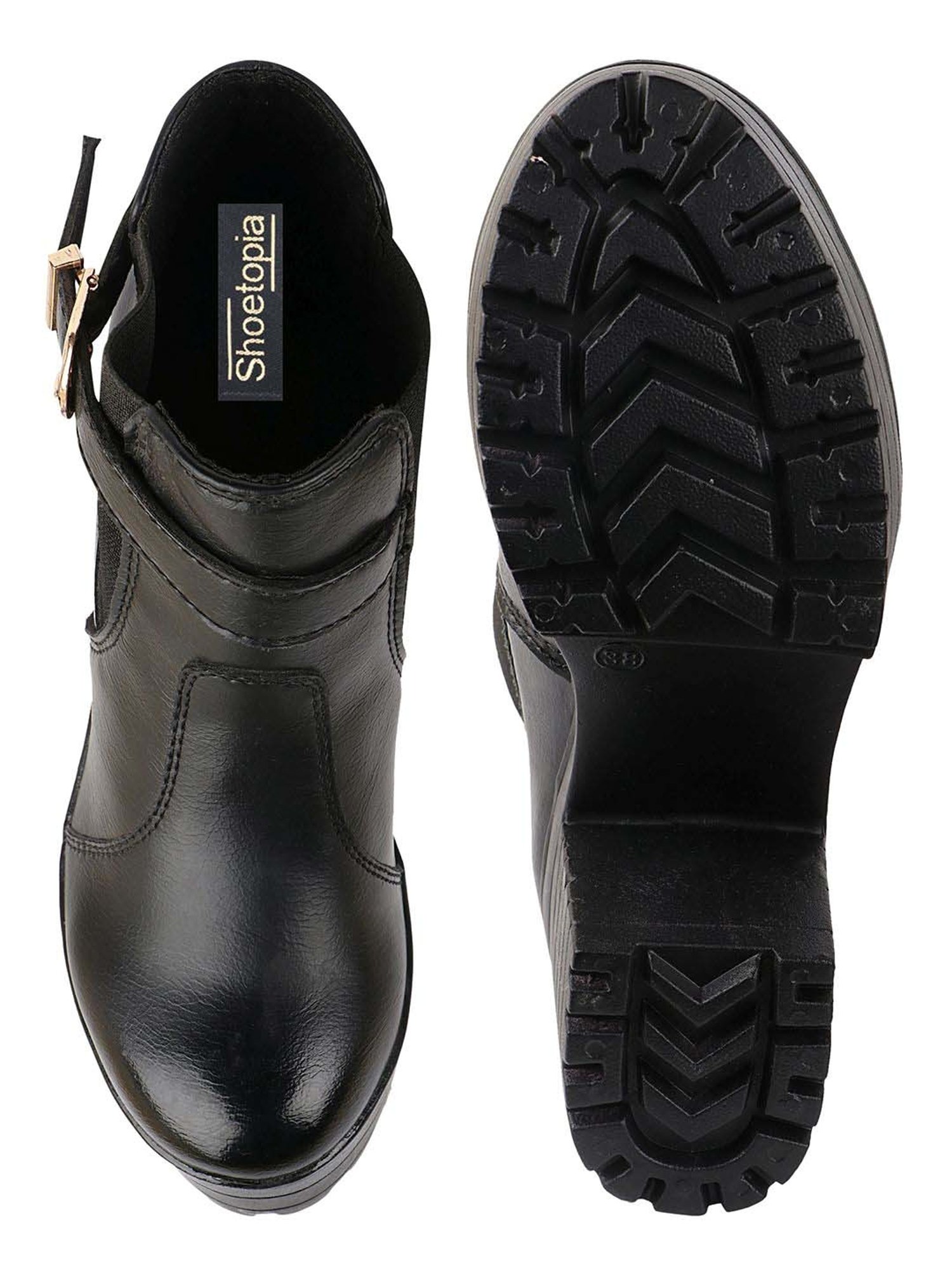 Shoetopia Kids Black Casual Boots