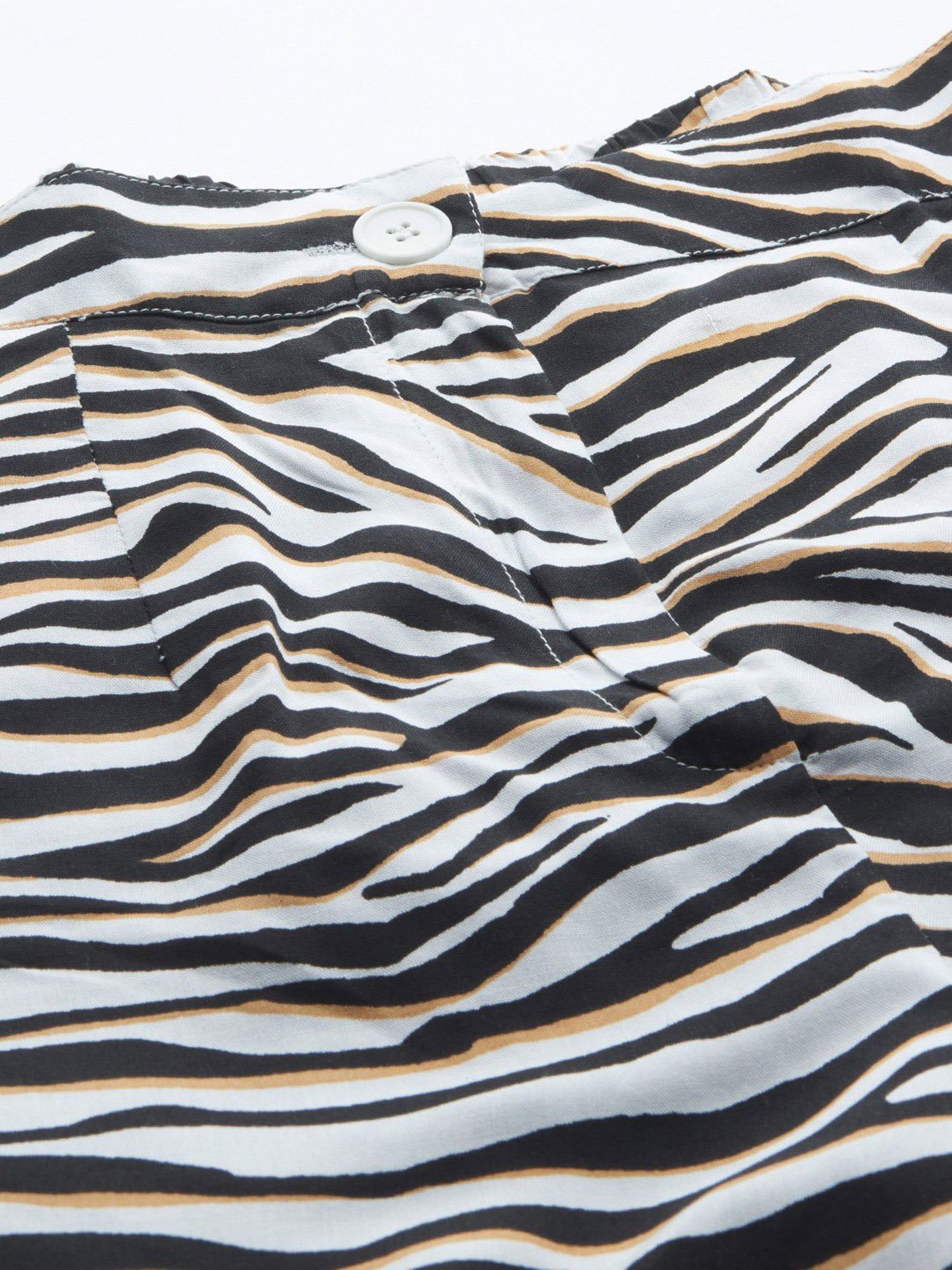 Sera White & Black Animal Print Shorts