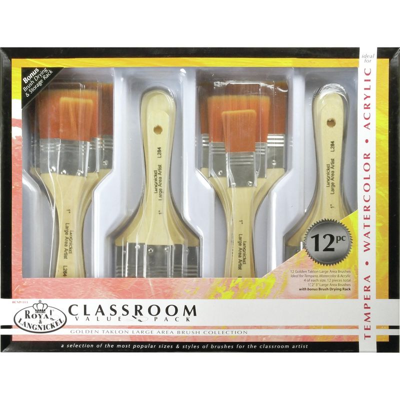 Golden Taklon Large Brush Box Set 12/Pkg