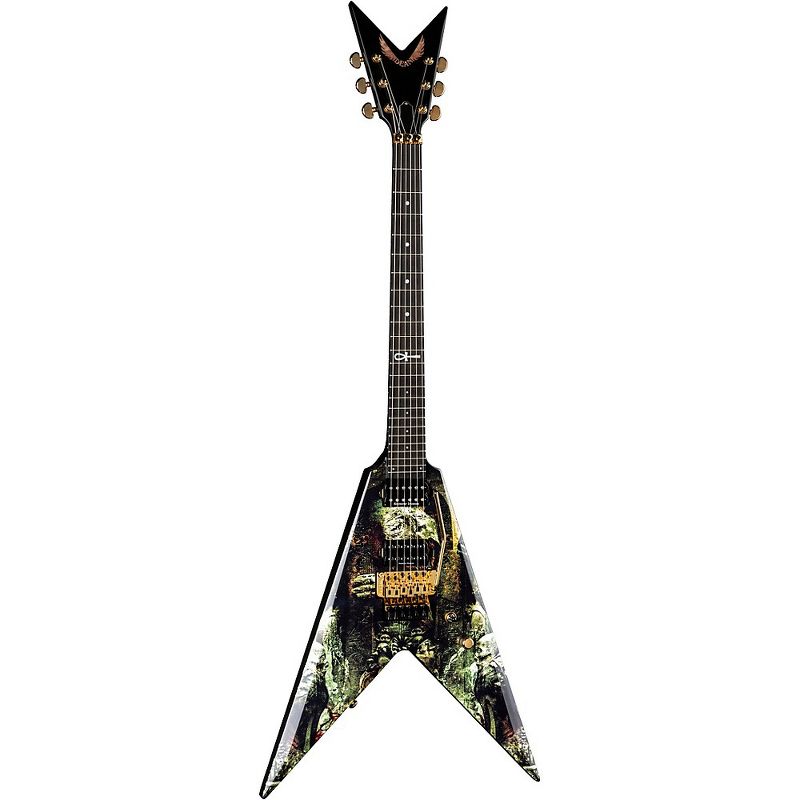 Dean Karl Sanders V with Floyd Electric Guitar Gates of Sethu Graphic
