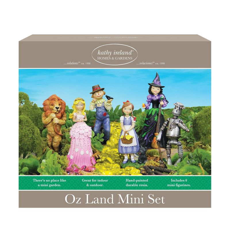 6pc Resin Oz Land Mini Fairy Tale Garden Set - Exhart