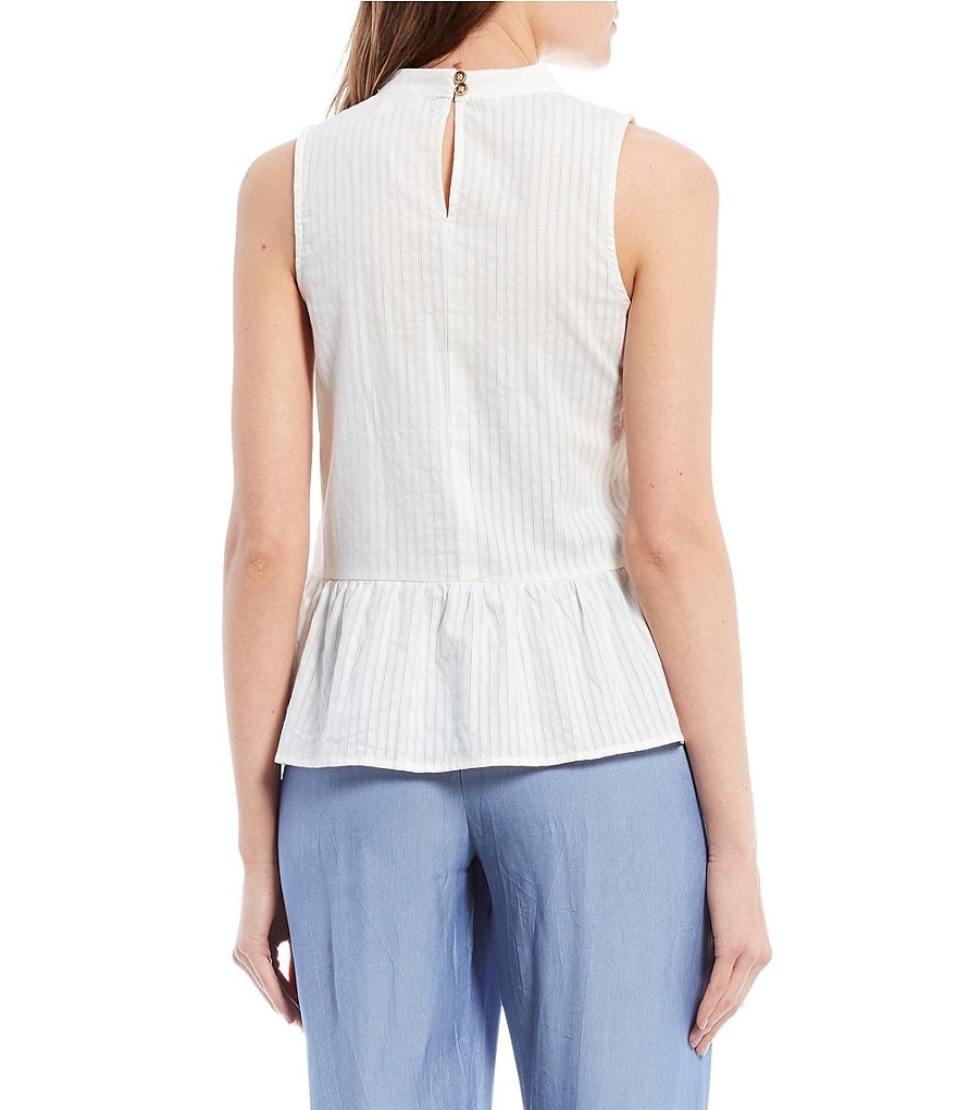 June & Hudson Tiered High Neck Tank Top