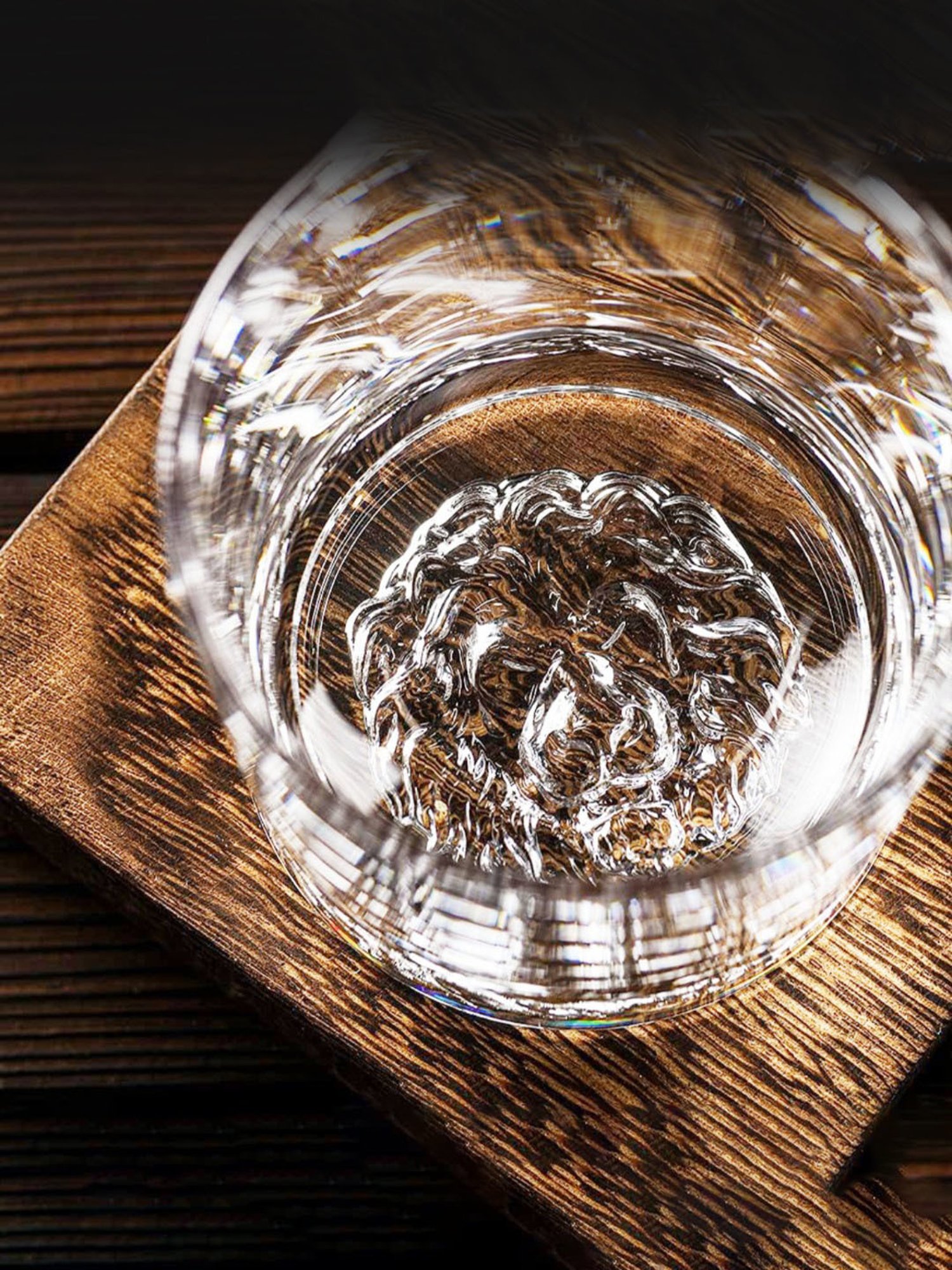 Melbify Lion Transparent Whiskey Glass 300ml - Set of 2