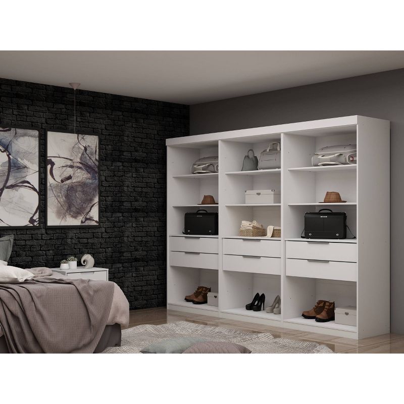 Mulberry 2.0 Sectional Wardrobe Closet Blue - Manhattan Comfort