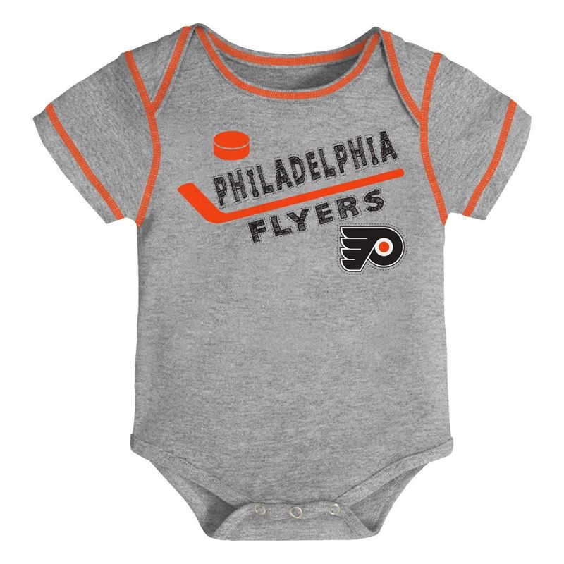 NHL Philadelphia Flyers Baby Boys' Game Winner Bodysuit Set 3pk - 6-9M