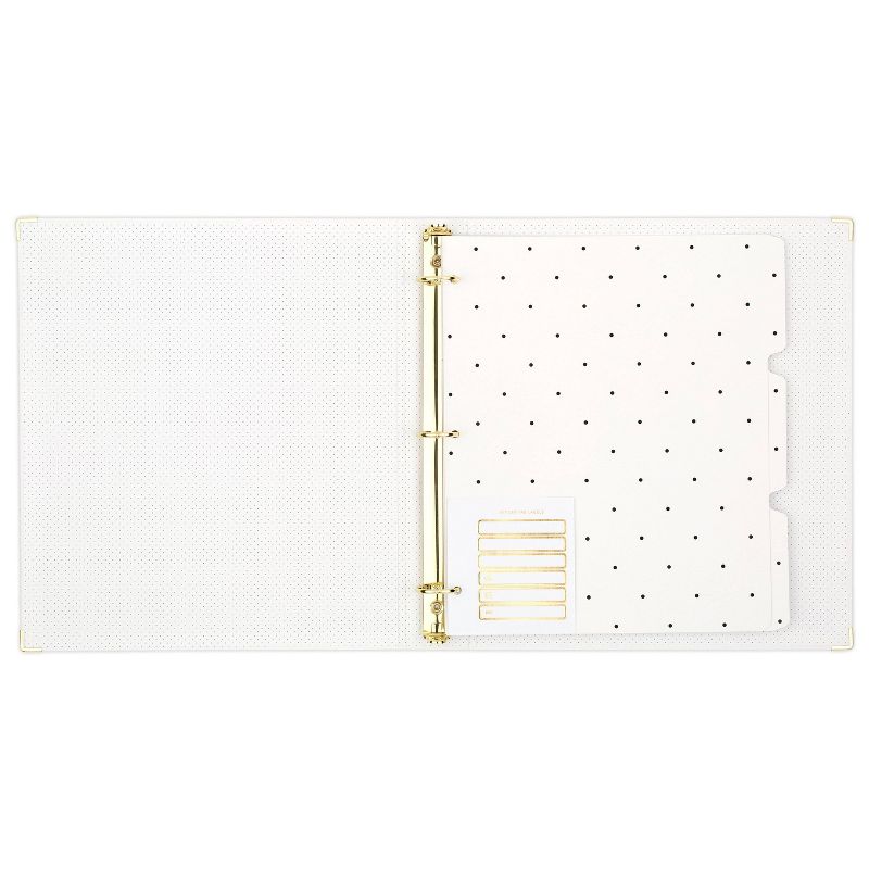 Sugar Paper™ 1" Ring Binder White with Black Dots