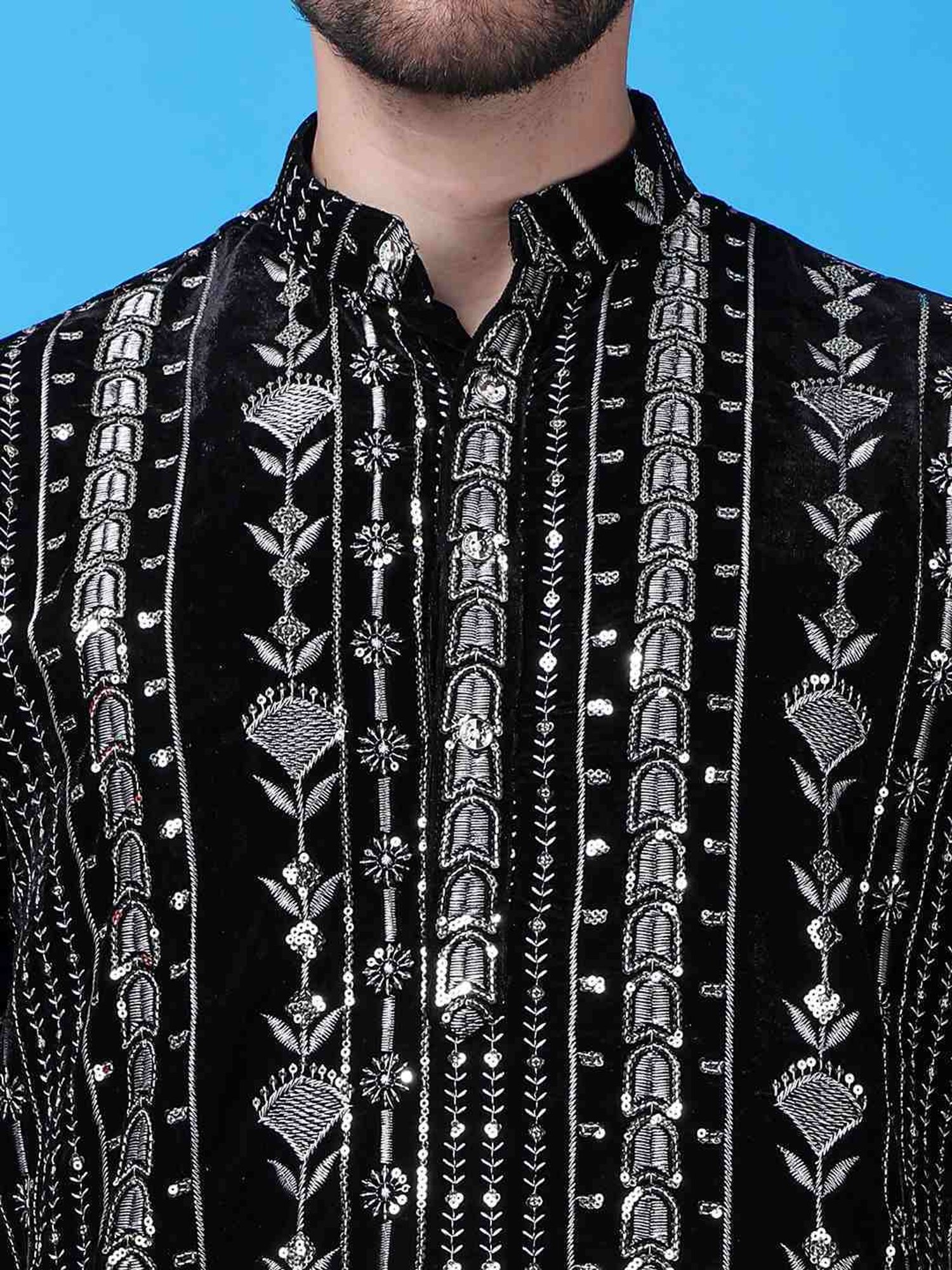 Sanwara White Regular Fit Chikankari Kurta & Churidar Set