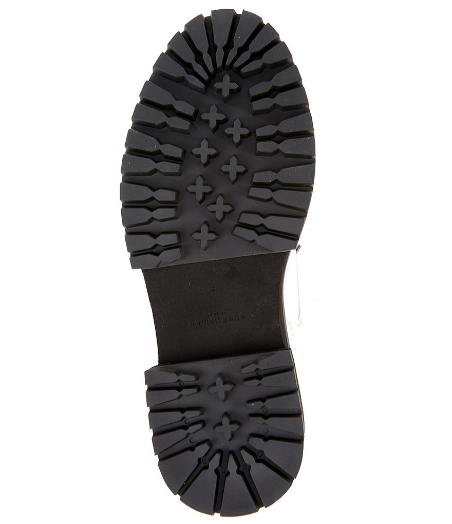 Kurt Geiger London Birdie High Leather Lace-Up Combat Boots