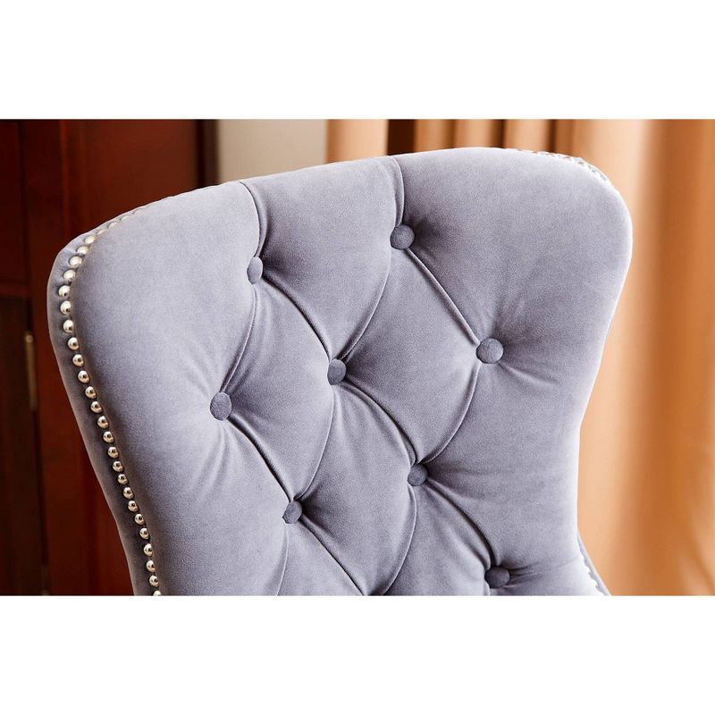 Monet Tufted Velvet Dining Chair Gray - Abbyson Living