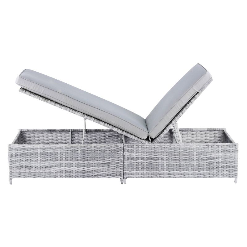 NewPort Outdoor Wicker Chaise Lounge - Dark Gray - Coaster